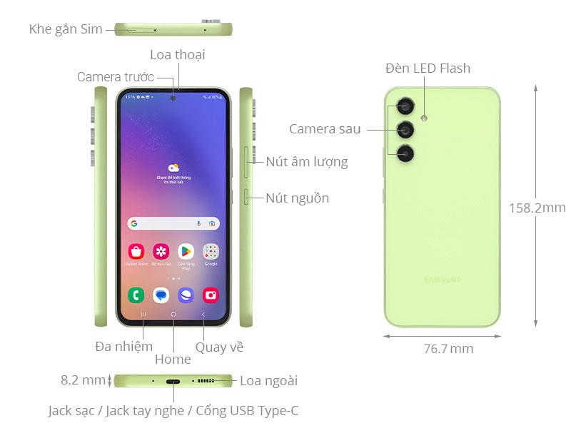 ĐTDĐ SAMSUNG A54 5G 8G 128G Xanh Dũng Mãnh SM-A546ELGCXXV - Ảnh 8
