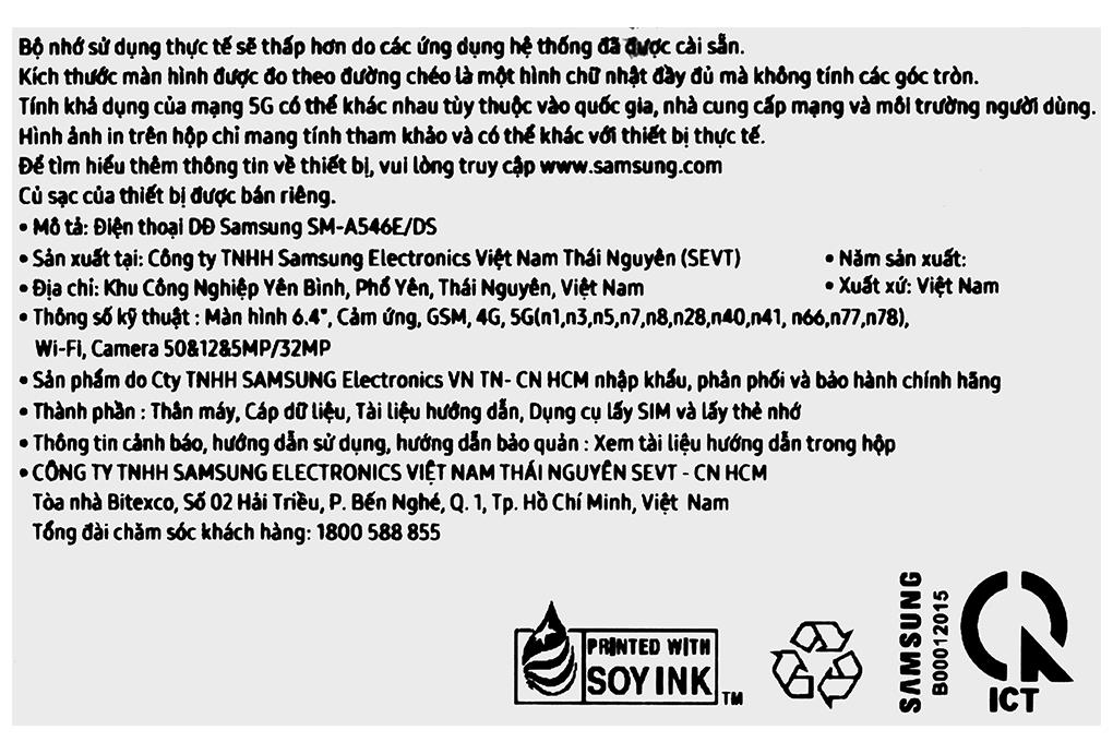 ĐTDĐ SAMSUNG A54 5G 8G 128G Xanh Dũng Mãnh SM-A546ELGCXXV - Ảnh 17