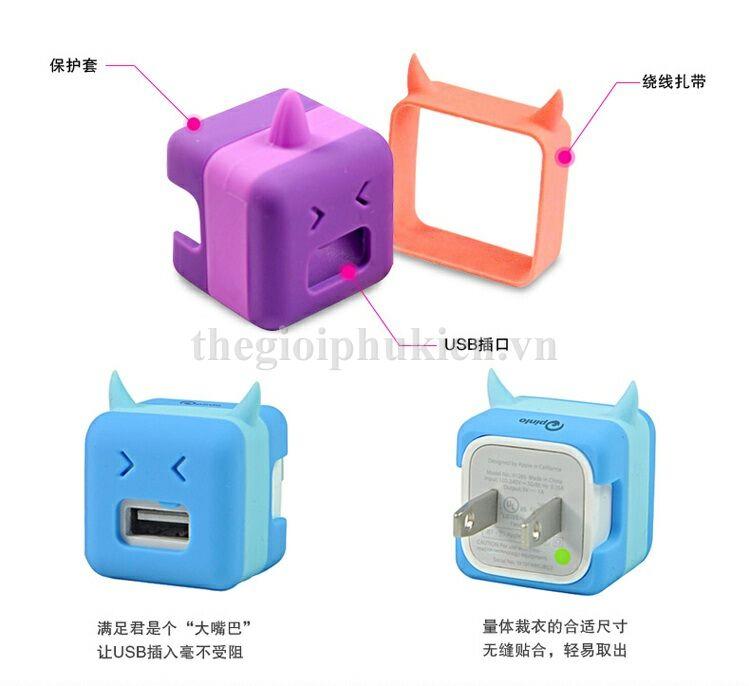 PK Bộ 4 bọc củ sạc hình thú 1 - Ảnh 2