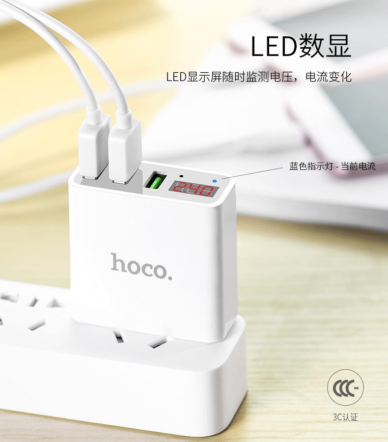 PK Cóc sạc Hoco 3 cổng led C15 - Ảnh 7