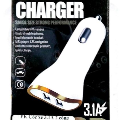 PK Cóc sạc xe 3.1A 2 cổng