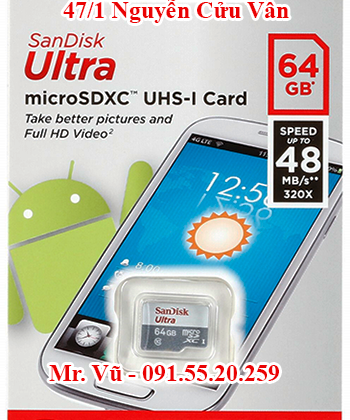 PK Thẻ nhớ Sandisk Micro SD Ultra 16G C10 80MB/S