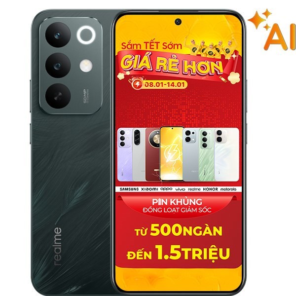 ĐTDĐ REALME C85 PRO 8G 256G XANH LÁ TÍM